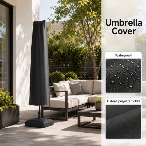Living and Home Outdoor Waterproof Garden Parasol Cover for Centre-Pole Umbrella