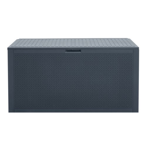 Living and Home 340L PP Garden Storage Box, Dark Grey