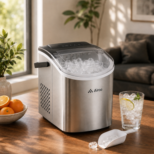 Living and Home Countertop Bullet Ice Maker with Handle