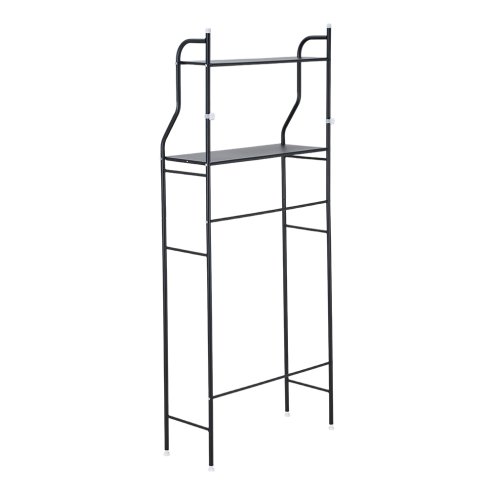 2-Tier Over-The-Toilet Storage Rack, 68cm W x 25cm D x 160cm H, Black