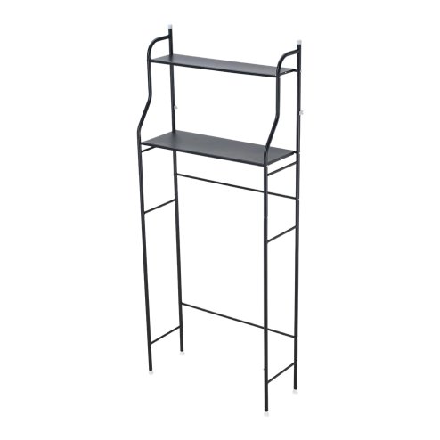 2-Tier Over-The-Toilet Storage Rack, 68cm W x 25cm D x 160cm H, Black