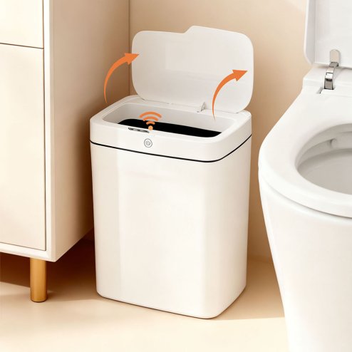 Living and Home 15L Battery Powered Automatic Motion Sensor Rubbish Bin, 3 Opening Modes