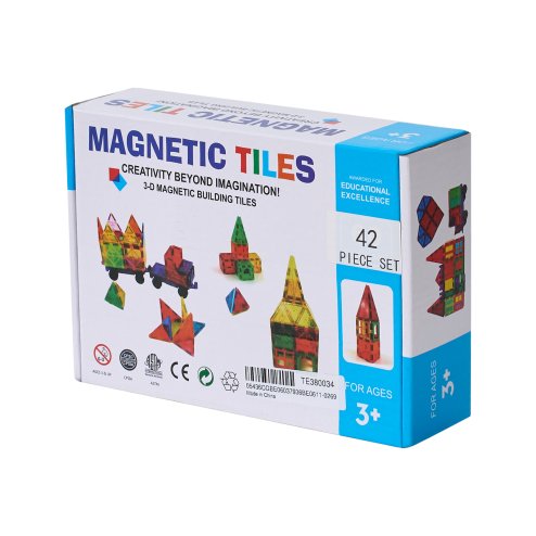 Living and Home 42-Piece Magnetic Tiles Building Set Educational Toys For Your Kids