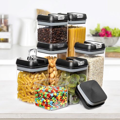 Living and Home 7Pcs Airtight Food Storage Containers with Clasp Lids