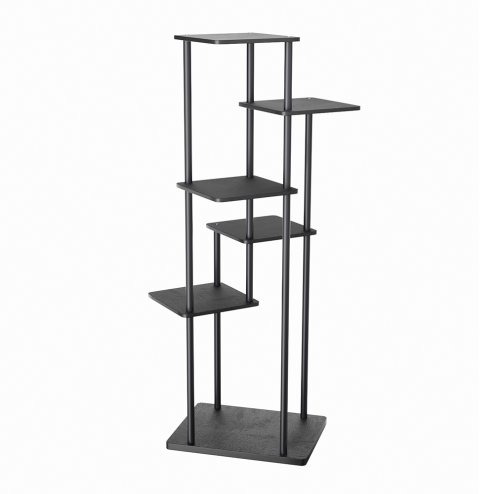 Living and Home 6-Tier Plant Stand Plant Display, Black, 39cm W x 30cm D x 112cm H
