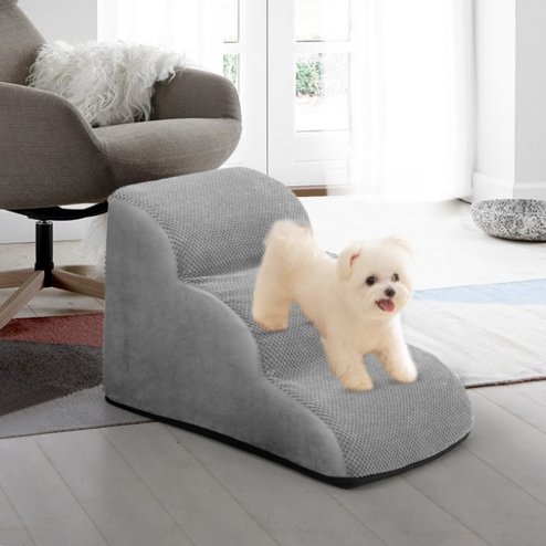 Living and Home Non-Slip Pet Steps with Removable Cover