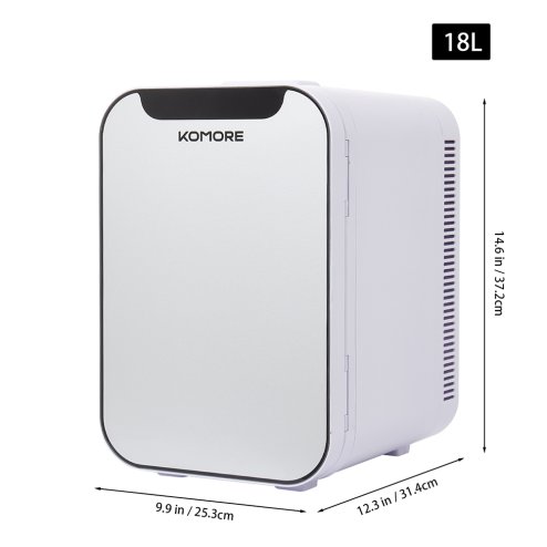Living and Home White 18L Dual-Use Mini Refrigerator Fridge Heater Cooler