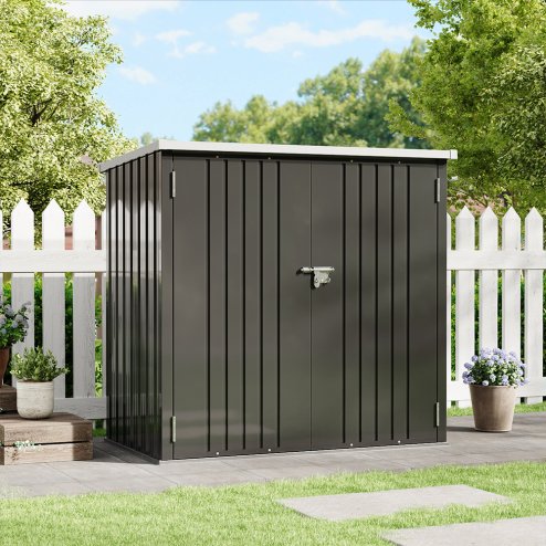 Living and Home 4.6x2.9ft Garden Metal Tool Shed Outdoor Patio Storage House