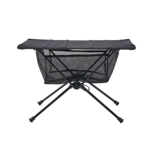 Living and Home Folding Aluminium Camping Table with Mesh Shelf