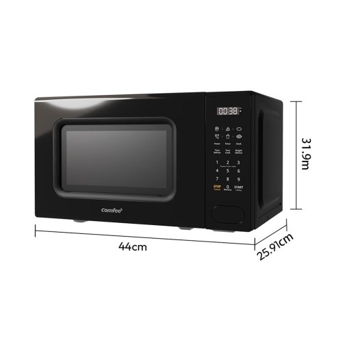 700W 20L Countertop Microwave Oven with LED Display, 6 Modes, 11 Power Levels, Express Cook