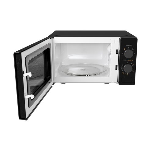 700W 20L Countertop Microwave Oven with Dual Knob, Quick Defrost Function, 5 Power Levels