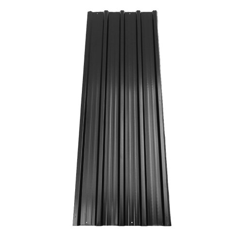 Living and Home 12Pcs Metal Corrugated Roofing Sheets, 0.27mm H x 129cm W x 45cm D, Black