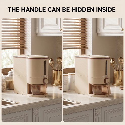 Living and Home 5KG Kitchen Countertop Rice Dispenser Cereal Grain Storage Container