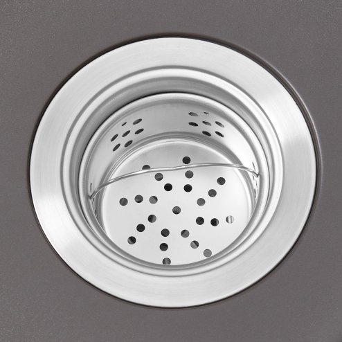 Living and Home Modern Quartz Resin Composite Kitchen Sink with Waste Kit, 100cm W x 50cm D x 20.5cm H, Graphite Grey