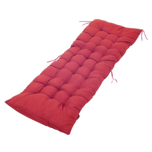 Living and Home 160cm W x 50cm D Non-slip Sun Lounger Cushion for Garden Patio, Red