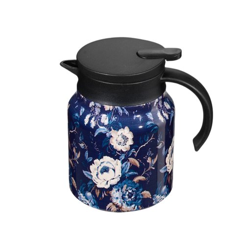 Living and Home Vintage Floral Pattern Thermal Carafe Teapot with Built-in Infuser