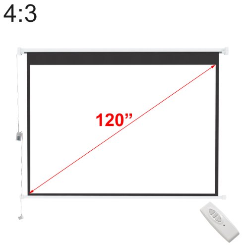 Living and home 120 Inch Wall Mounted Electric Projector Screen for Home Theater Movie