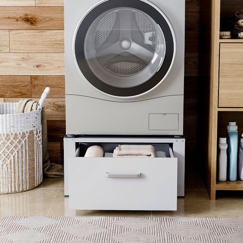 Living and Home Washing Machine Dryer Pedestal with Drawer