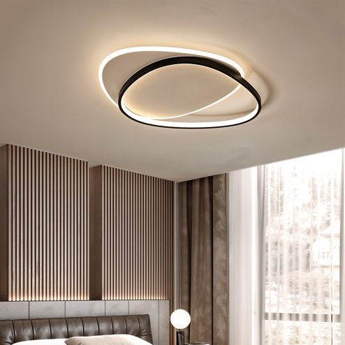 Living and Home Indoor Triangular Dimmable LED Ceiling Light with Remote Control