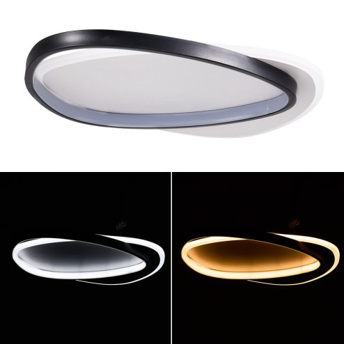 Living and Home Indoor Triangular Dimmable LED Ceiling Light with Remote Control