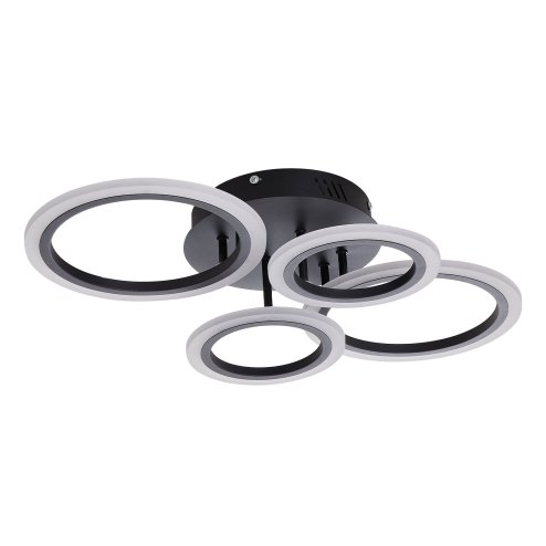 4-Light Rings Adjustable LED Ceiling Light with Remote Control