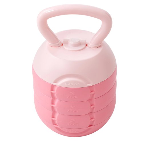 Living and Home 10kg Strength Training Soft Kettlebell with Non-Slip Handle, Pink