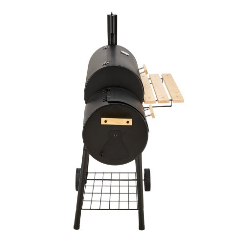 Living and Home Portable Outdoor Charcoal BBQ Grill with Offset Smoker