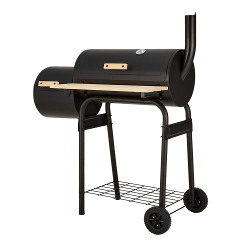 Living and Home Portable Outdoor Charcoal BBQ Grill with Offset Smoker