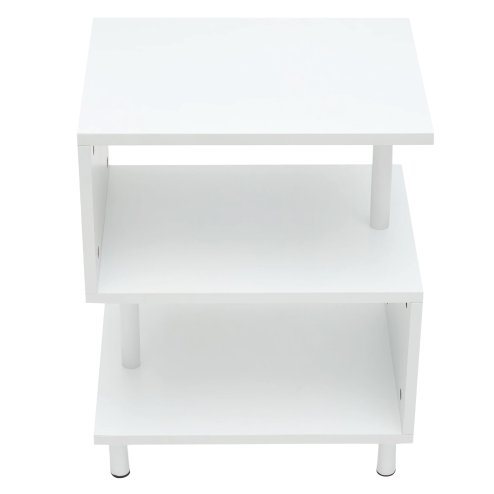 Living and Home 3-Tier S-shaped Wooden Side Table