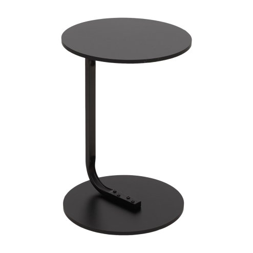 39cm Dia C-Shaped Side Table, Black