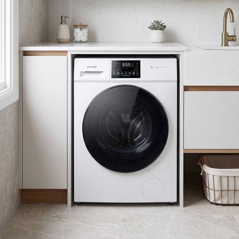 10kg Energy-Saving Washing Machine, Steam Hygiene & 90°C Drum Clean, Woolmark Apparel Care, 15-Min Quick Wash, Freestanding, 1400 RPM