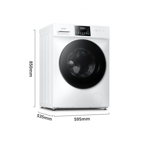 10kg Energy-Saving Washing Machine, Steam Hygiene & 90°C Drum Clean, Woolmark Apparel Care, 15-Min Quick Wash, Freestanding, 1400 RPM