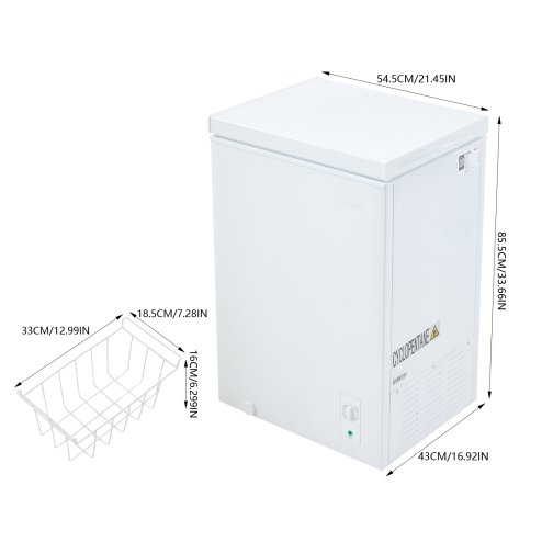 99L Freestanding Chest Freezer