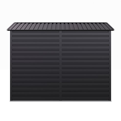 Living and Home 4x8ft Outdoor Storage Shed, Galvanized Steel Garden Shed Lockable with Double Doors & 2 Vents