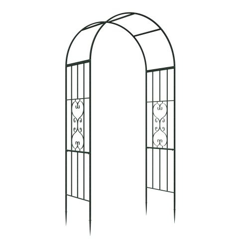 Living and Home Black Garden Metal Arch, 115cm W x 56cm D x 231cm H