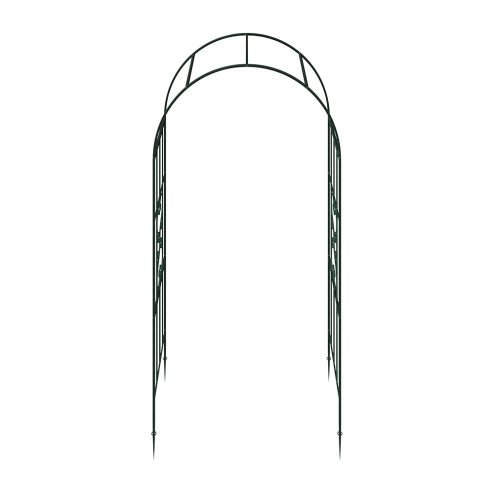 Living and Home Black Garden Metal Arch, 115cm W x 56cm D x 231cm H