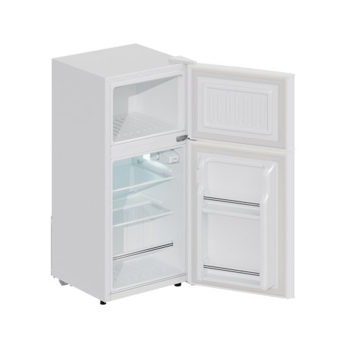 51L Freestanding Top Freezer Fridge with Adjustable Shelves, Bottle Storage Rack