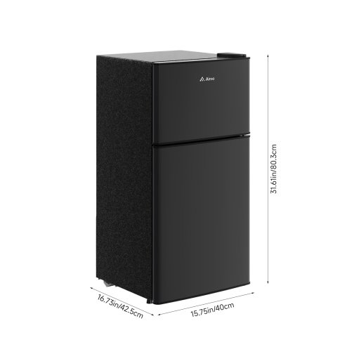 51L Freestanding Top Freezer Fridge, Black