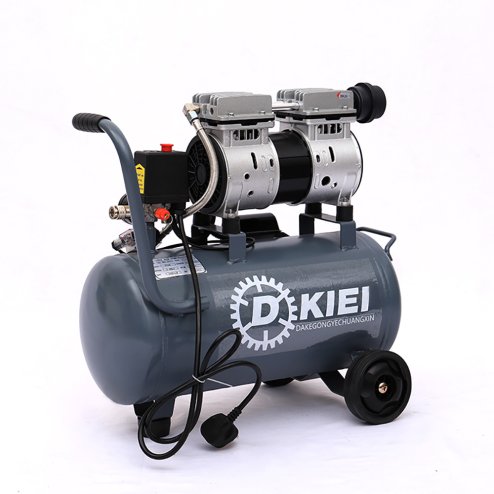 Living and Home 25L Air Compressor, Oil Free, 8CFM/115psi, Electric 2.5HP 230v Direct Drive, Low Noise Air Compressor for Tire Pumping, Car Grooming, Home Spray-Painting, Nailing, Grey