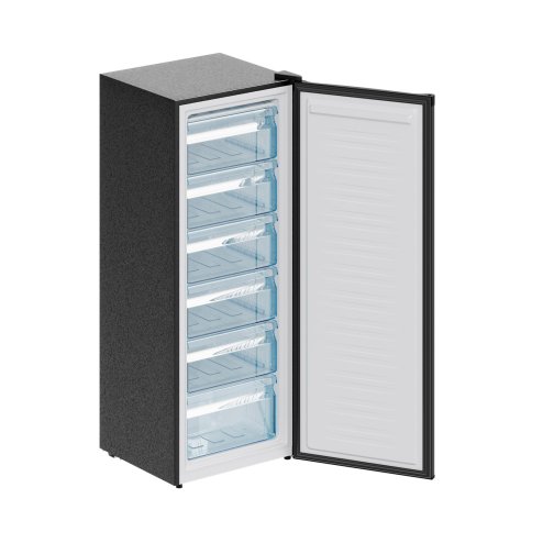 175L Black Upright Freezer