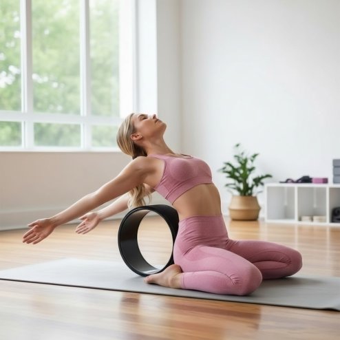 Living and Home TPE Yoga Wheel with PP Inner Core