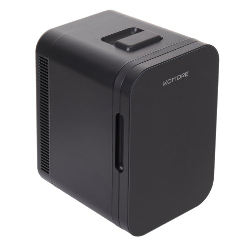 18L Dual-Use Mini Refrigerator with Handle, Mini Fridge, Black