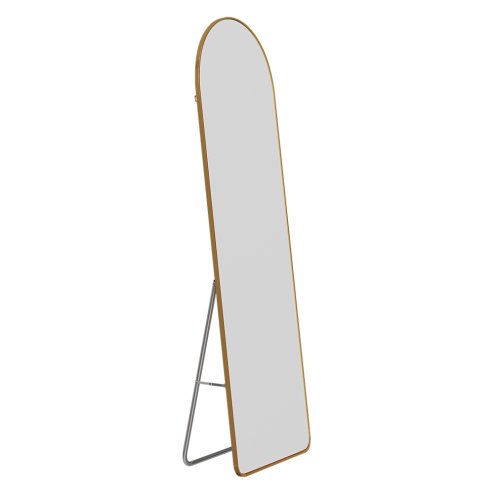 Living and Home Modern Arched Metal Floor Mirror