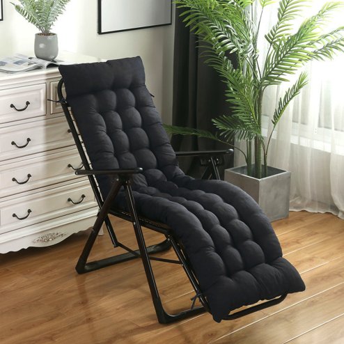 Living and Home Comfortable 8cm Thick Lounge Cushion, Bench Chair, Black