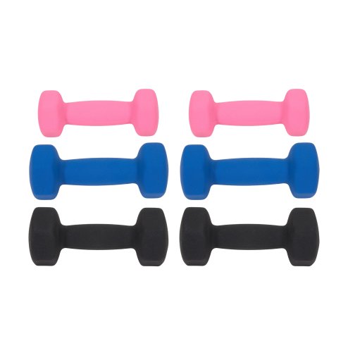 Living and Home 1/2/3 KG Fitness Dumbbells Home Hand Weights Set with Storage Stand