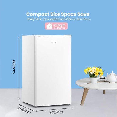 93L Under Counter Fridge Freestanding Refrigerator with Cooler Box
