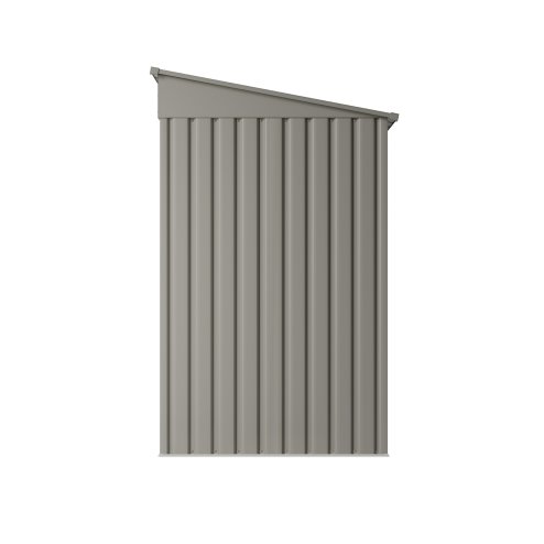 Living and Home 6.36 x 3.97FT Pent Roof Metal Garden Storage Shed with Lockable Sliding Doors, Matte Grey Sparkling