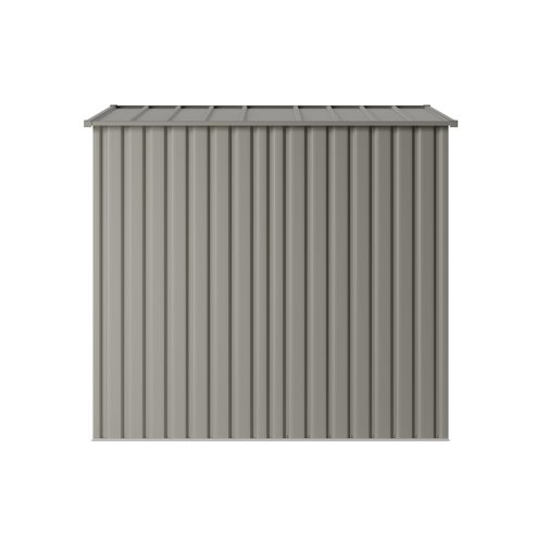 Living and Home 6.36 x 3.97FT Pent Roof Metal Garden Storage Shed with Lockable Sliding Doors, Matte Grey Sparkling