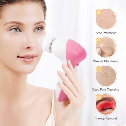5 in 1 Electric Facial Cleansing Brush Set