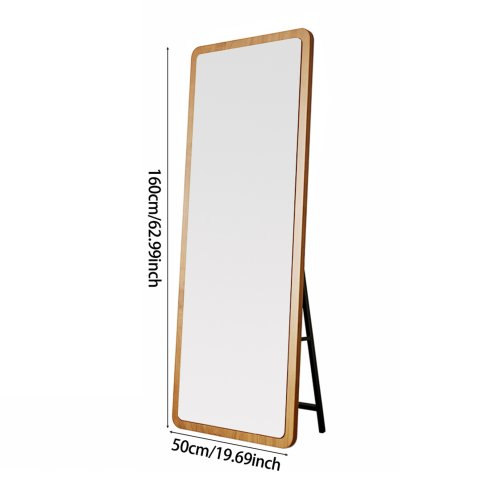 Rectangular Wood Framed Full Length Mirror, 160cm W x 50cm D